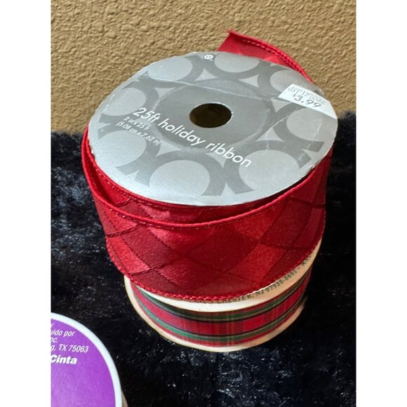 Assorted Christmas Ribbon Set Of 6 Spools - Picture 7 of 12